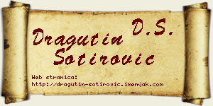 Dragutin Sotirović vizit kartica